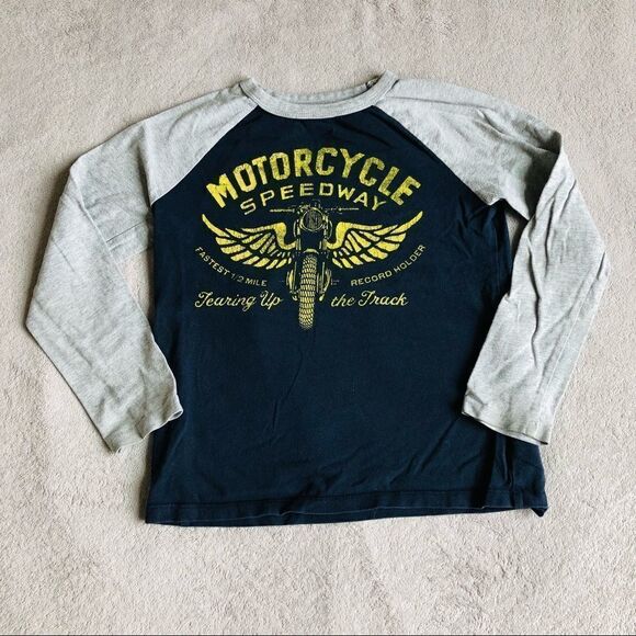 Gap Kids Motorcycle Speedway Graphic L/S Tee - Picture 1 of 6